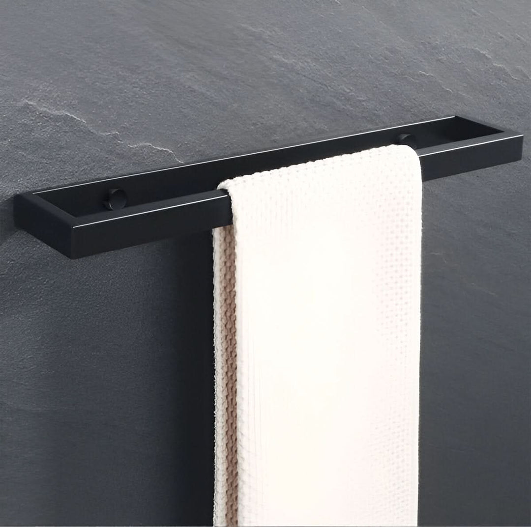 BowLift | Uni-Black Wall Towel Holder – Stainless Steel