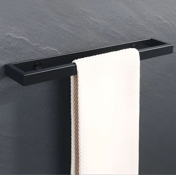BowLift | Uni-Black Wall Towel Holder – Stainless Steel