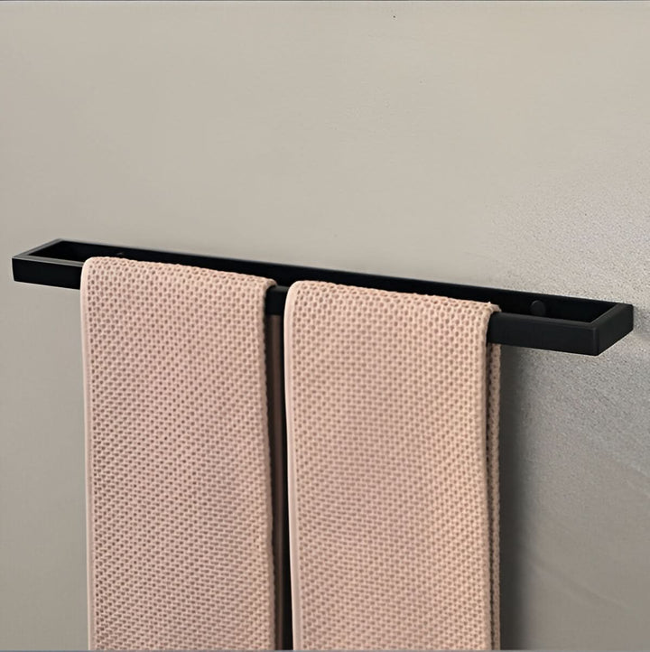BowLift | Uni-Black Wall Towel Holder – Stainless Steel
