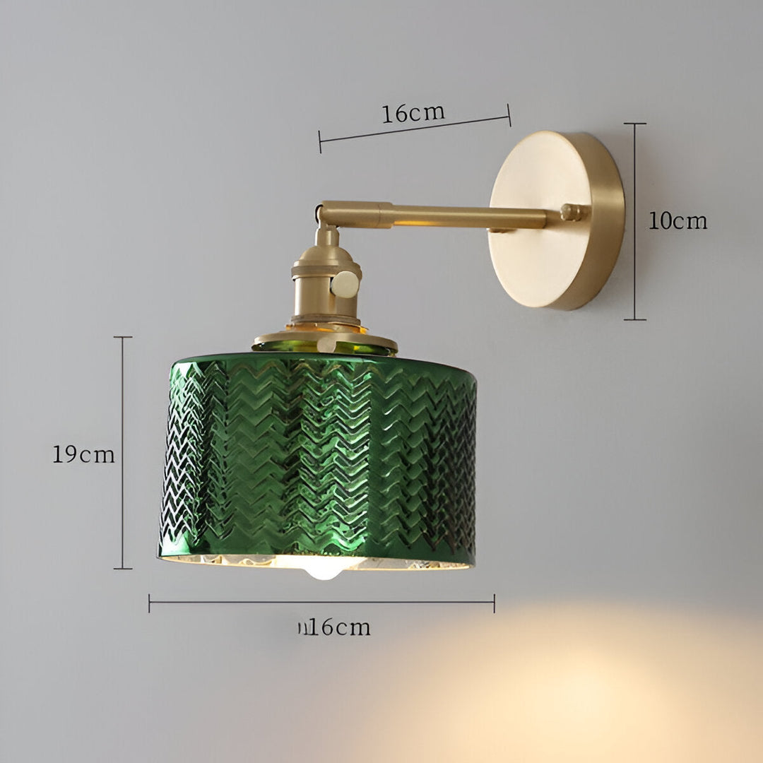 BowLift | Adjustable LED Wall Lamp of Ribbed Glass in Scandinavian Design