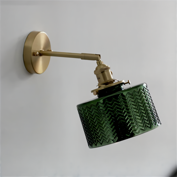 BowLift | Adjustable LED Wall Lamp of Ribbed Glass in Scandinavian Design