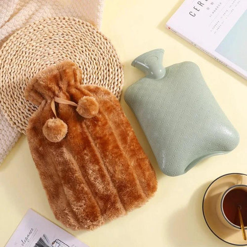 Hot water bottle with plush cover 2 liters | Bowlift