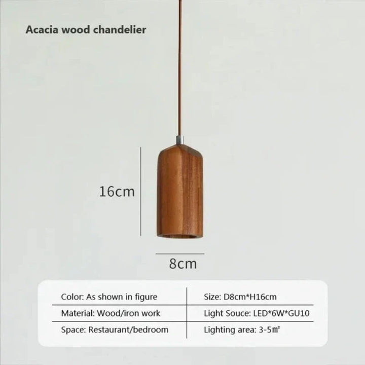 Scandinavian Wooden Pendant Lamp – Minimalist Design for Living Room and Bedroom | Natural Wood Look | Bowlift