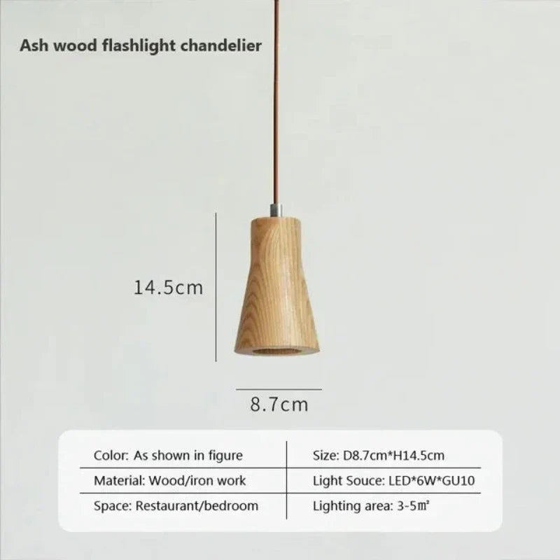Scandinavian Wooden Pendant Lamp – Minimalist Design for Living Room and Bedroom | Natural Wood Look | Bowlift