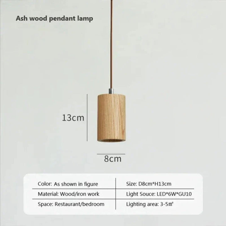 Scandinavian Wooden Pendant Lamp – Minimalist Design for Living Room and Bedroom | Natural Wood Look | Bowlift