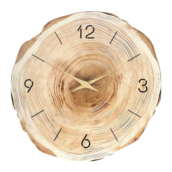 BowLift | Silent Wooden Wall Clock with Natural Wood Texture