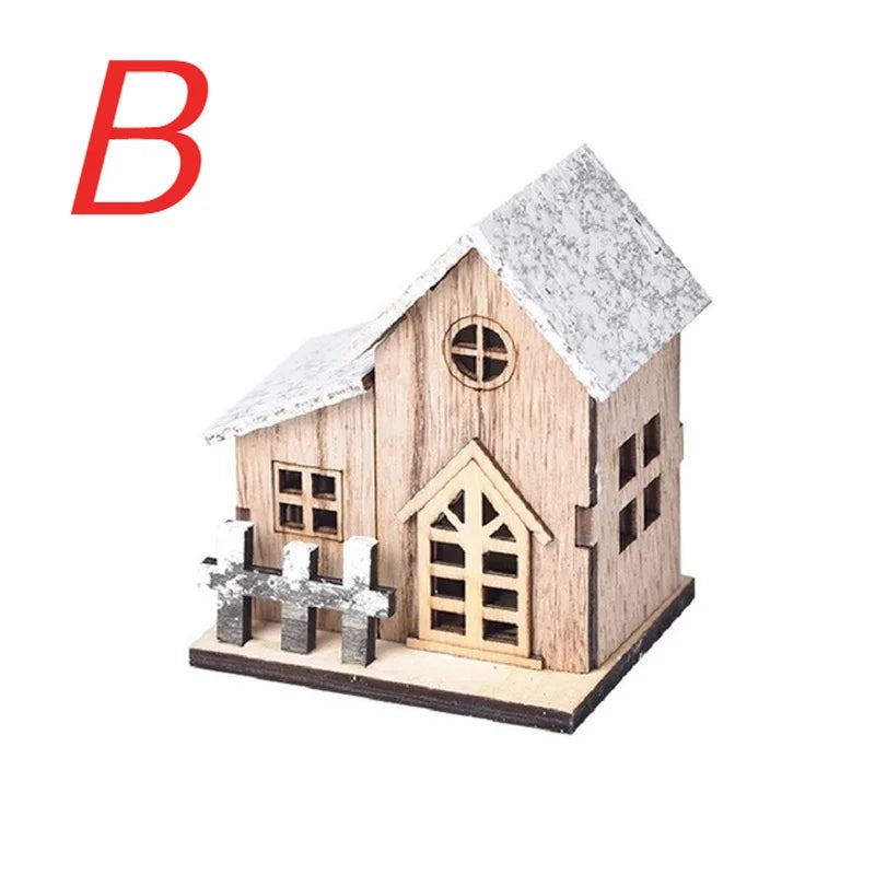 BowLift | Kerst LED-licht Huisje – Houten Kerstdecoratie met Warme Gloed