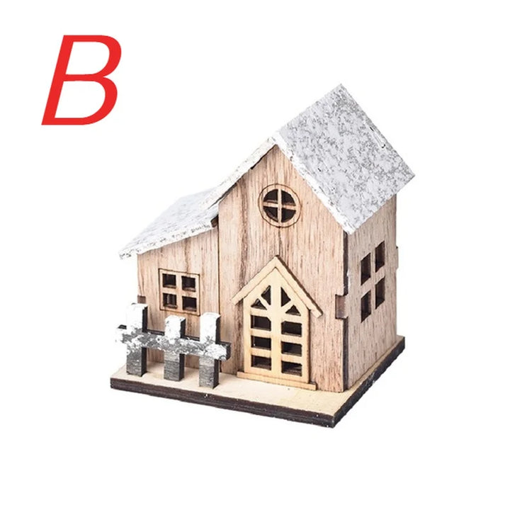 BowLift | Kerst LED-licht Huisje – Houten Kerstdecoratie met Warme Gloed
