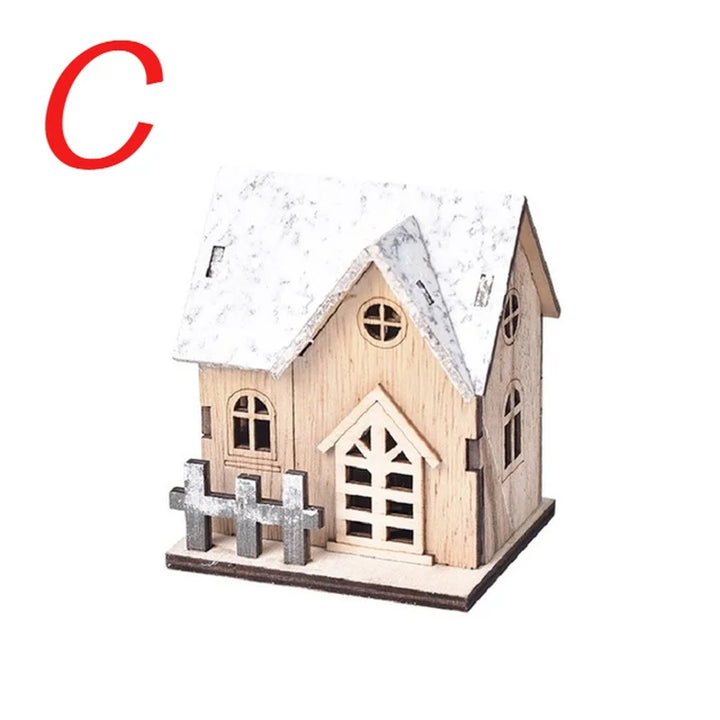 BowLift | Kerst LED-licht Huisje – Houten Kerstdecoratie met Warme Gloed