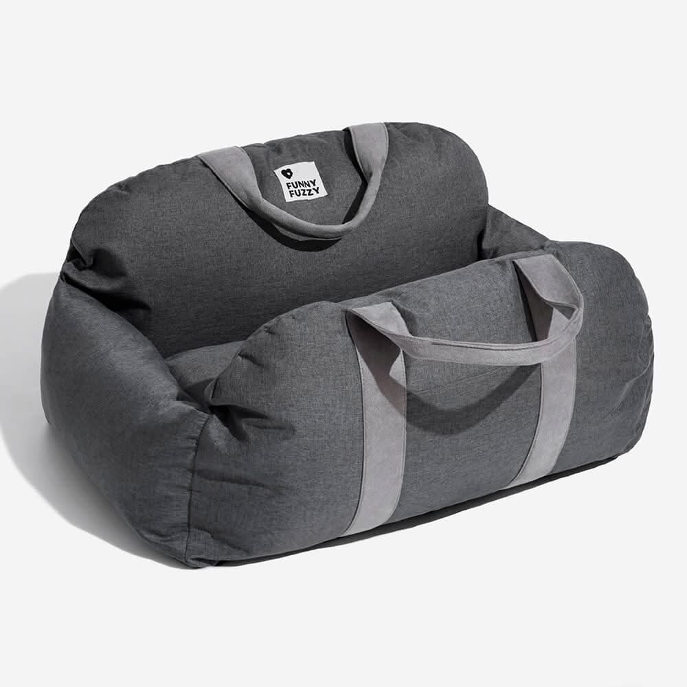 BowLift | Dog seat bed with safety belt & non-slip base for car & home