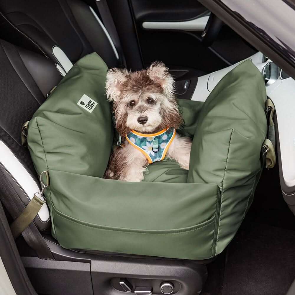 BowLift | Dog seat bed with safety belt & non-slip base for car & home