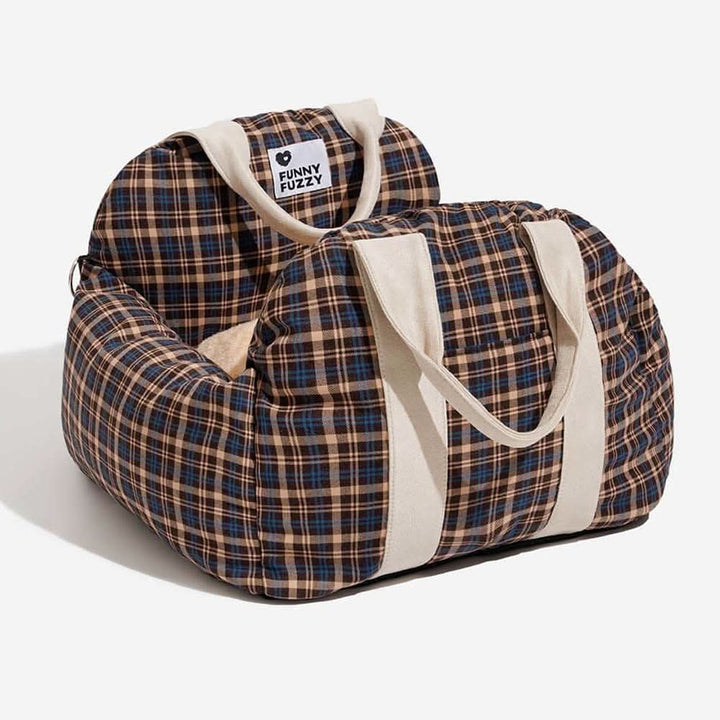 BowLift | Dog seat bed with safety belt & non-slip base for car & home