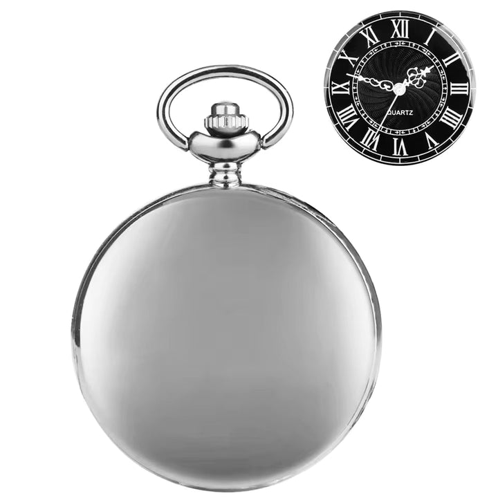 BowLift | Silver Full Hunter Pocket Watch with Classical and Antique Look - Elaborately designed to be the perfect complement to your wardrobe