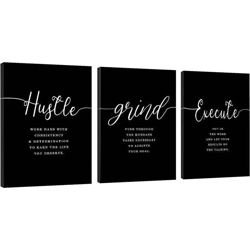 Framed Canvas Wall Art Positive Quote | Bowlift