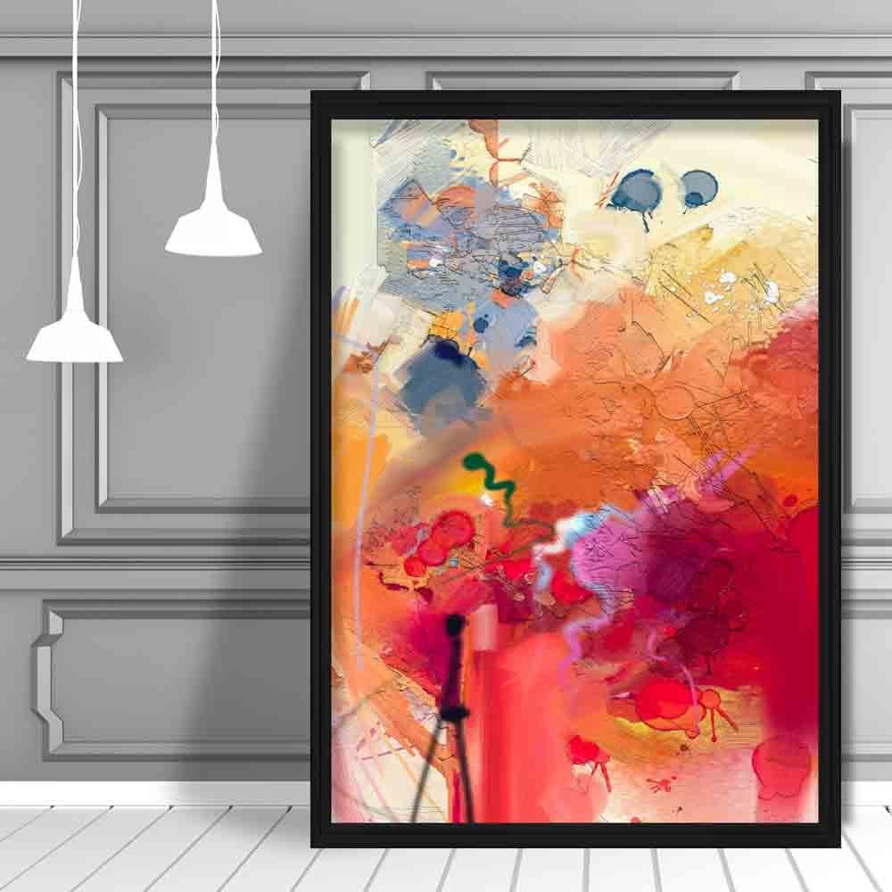 Abstract Colorful Pink and Orange Graffiti No. 3 Art Print | Bowlift