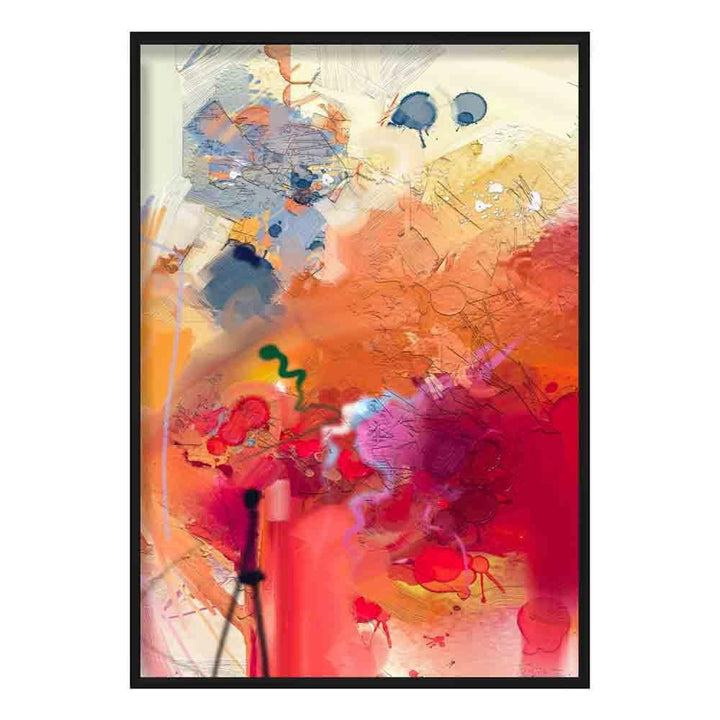 Abstract Colorful Pink and Orange Graffiti No. 3 Art Print | Bowlift
