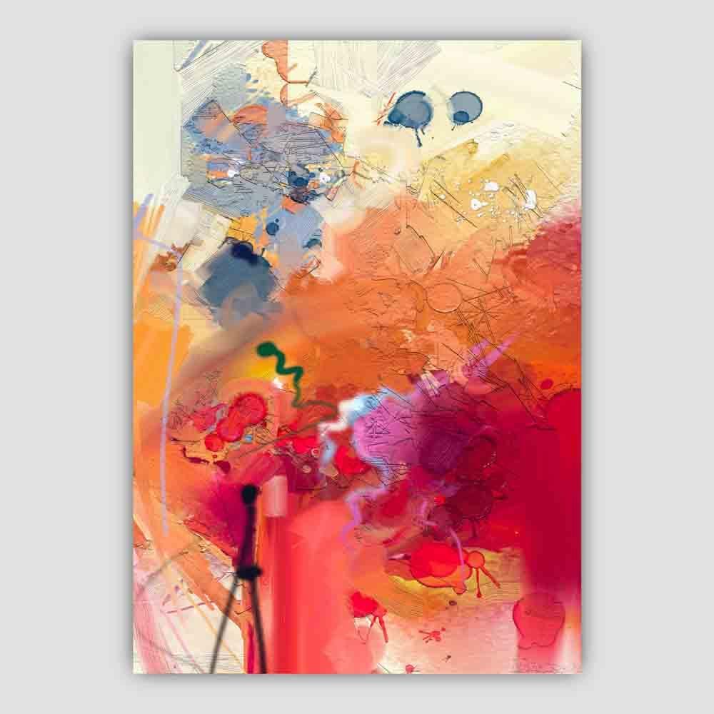 Abstract Colorful Pink and Orange Graffiti No. 3 Art Print | Bowlift