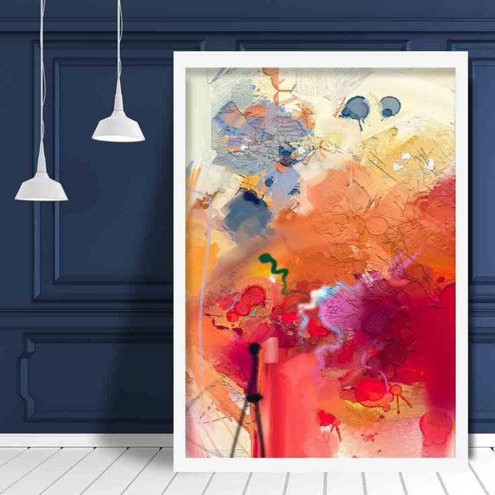 Abstract Colorful Pink and Orange Graffiti No. 3 Art Print | Bowlift