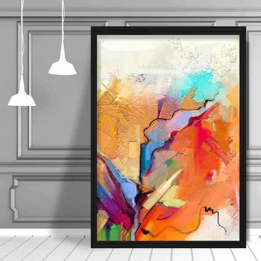 Abstract Colorful Pink and Orange Graffiti No. 2 Art Print | Bowlift