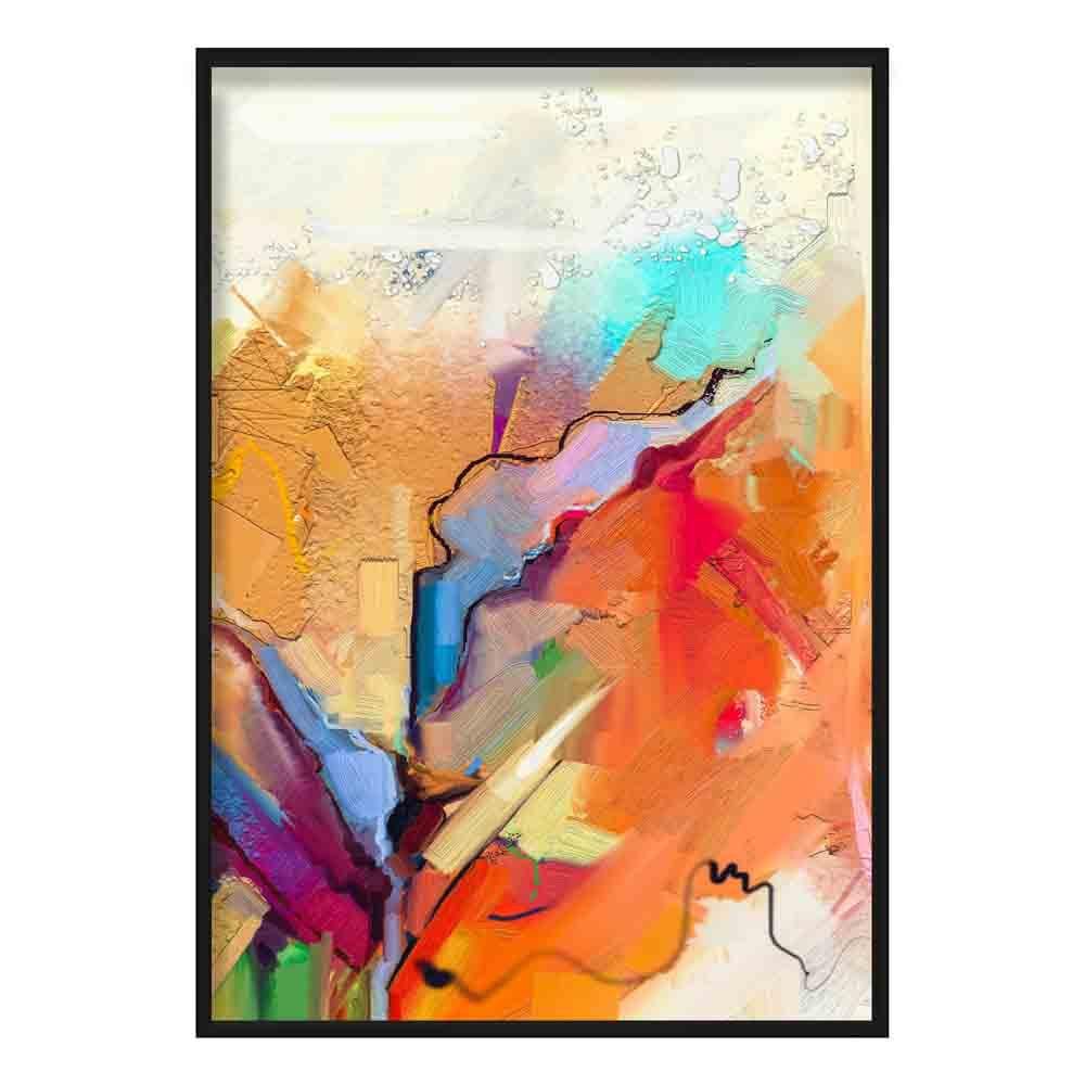 Abstract Colorful Pink and Orange Graffiti No. 2 Art Print | Bowlift