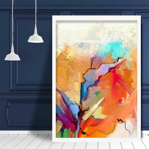 Abstract Colorful Pink and Orange Graffiti No. 2 Art Print | Bowlift