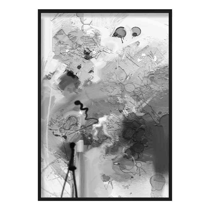Abstract Textured Black and Gray Painting No. 3 Print | Bowlift