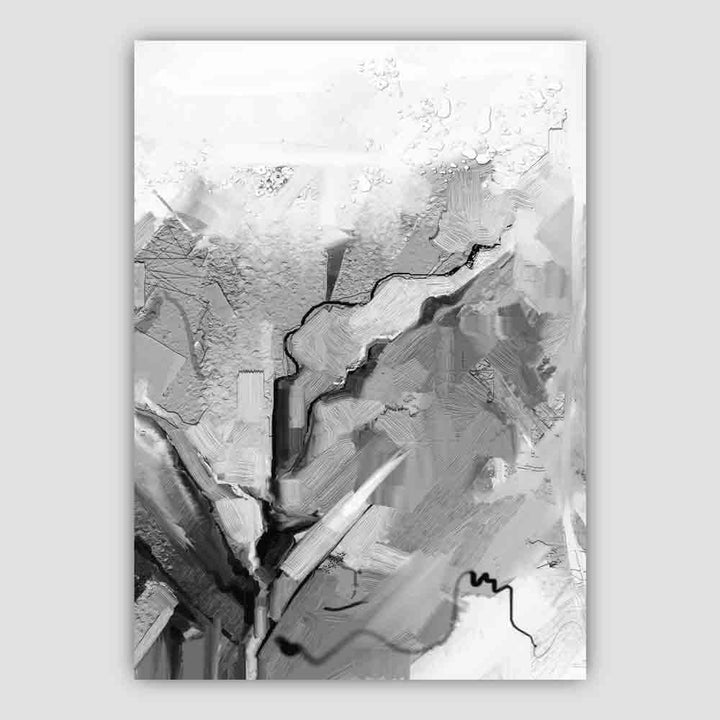 Abstract Textured Black and Gray Painting No. 2 Art Print | Bowlift