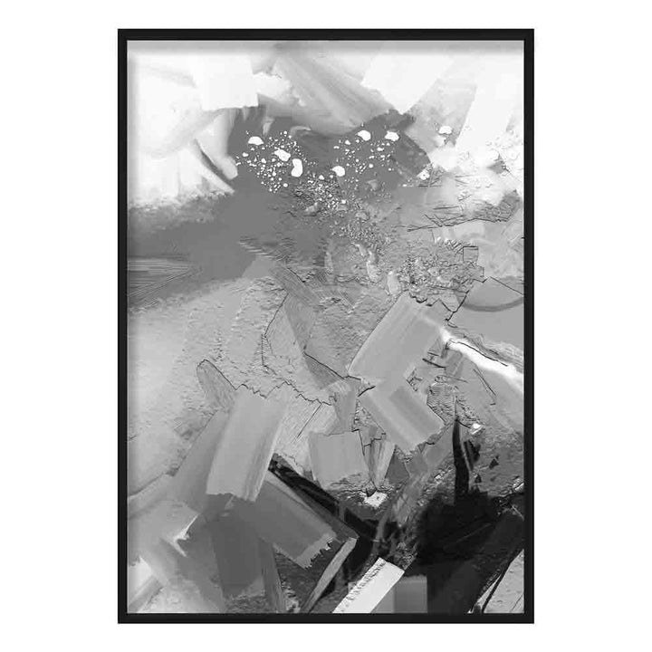 Abstract Textured Black and Gray Painting No. 1 Art Print | Bowlift