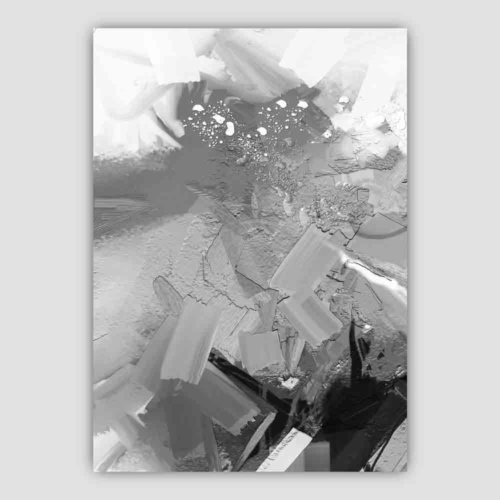 Abstract Textured Black and Gray Painting No. 1 Art Print | Bowlift