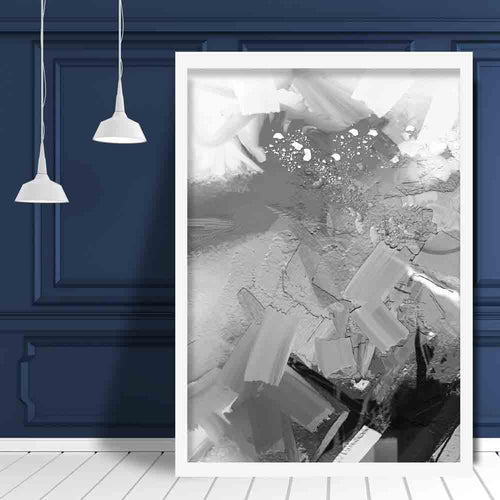 Abstract Textured Black and Gray Painting No. 1 Art Print | Bowlift