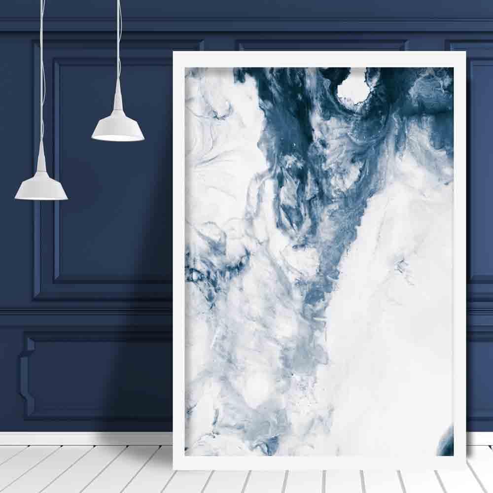 Abstract Ocean Liquid Painting Art Print No. 1 | Bowlift