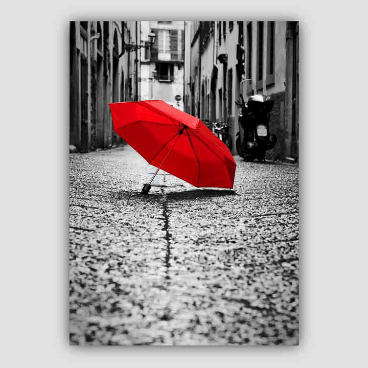 Black & White Paris with red umbrella photo print | Bowlift
