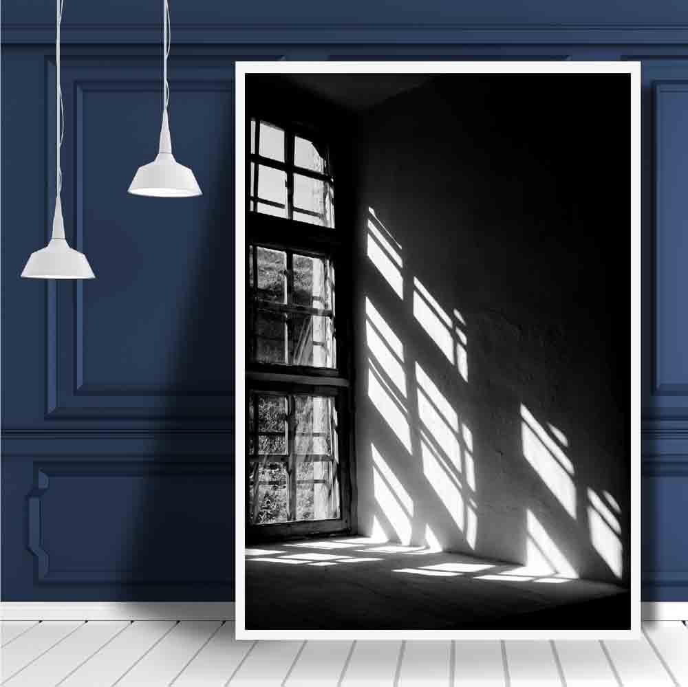 Black & White Light Through Window Photo Print | Bowlift