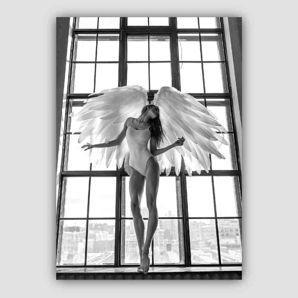 Angel in Window Fashion Art Print | Bowlift