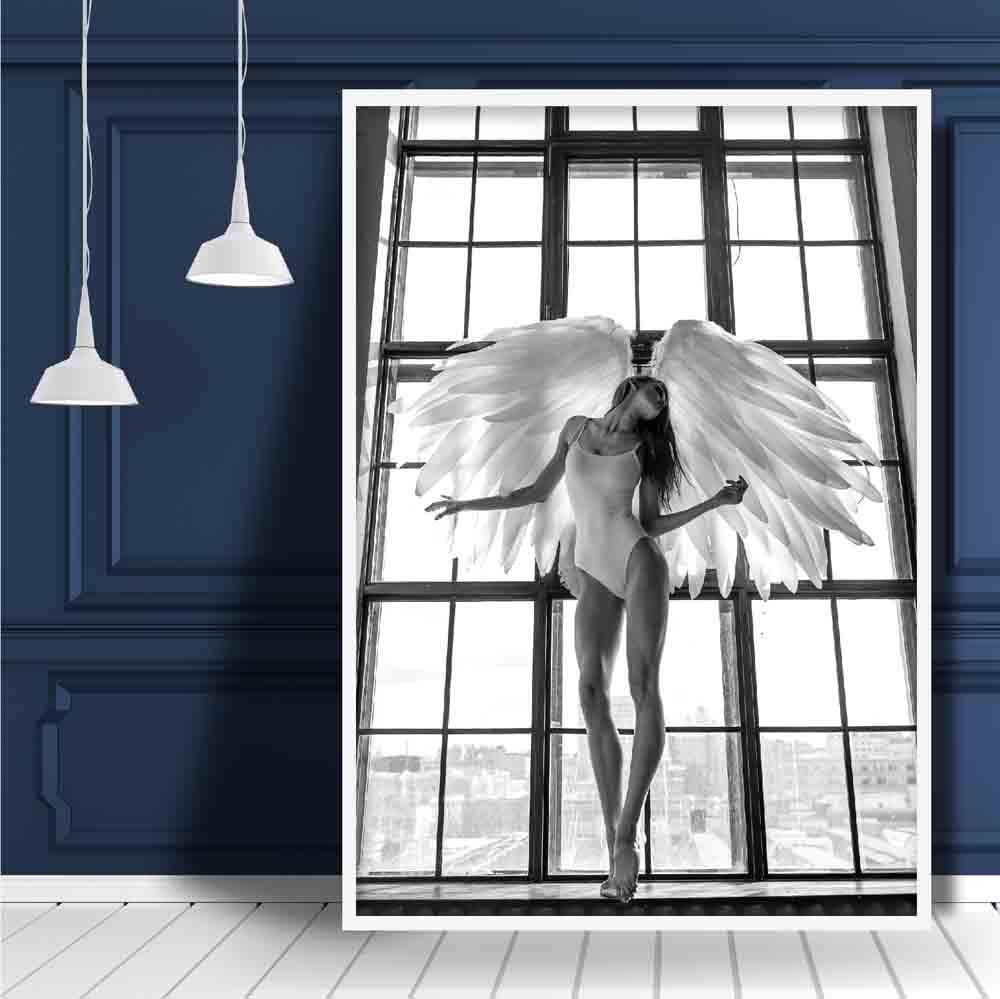 Angel in Window Fashion Art Print | Bowlift