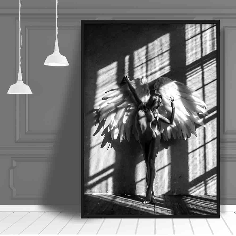 Angel in the Window Shadow Photo Art Print | Bowlift