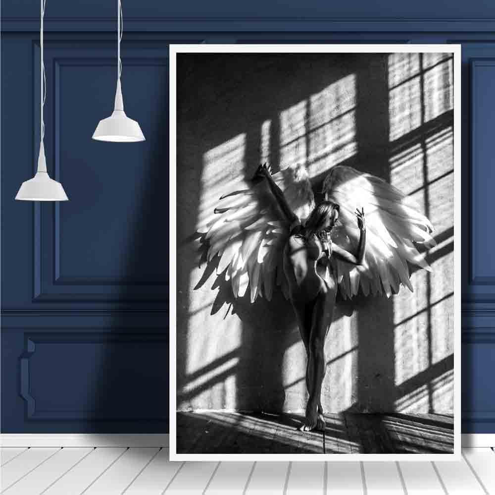 Angel in the Window Shadow Photo Art Print | Bowlift