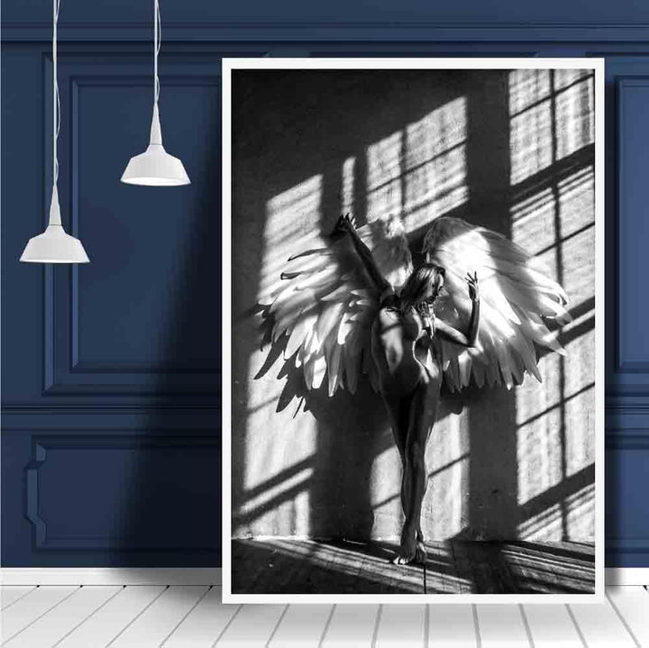 Angel in the Window Shadow Photo Art Print | Bowlift