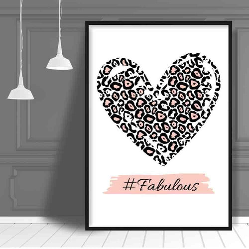 #Fabulous Pink Leopard Print Poster | Bowlift