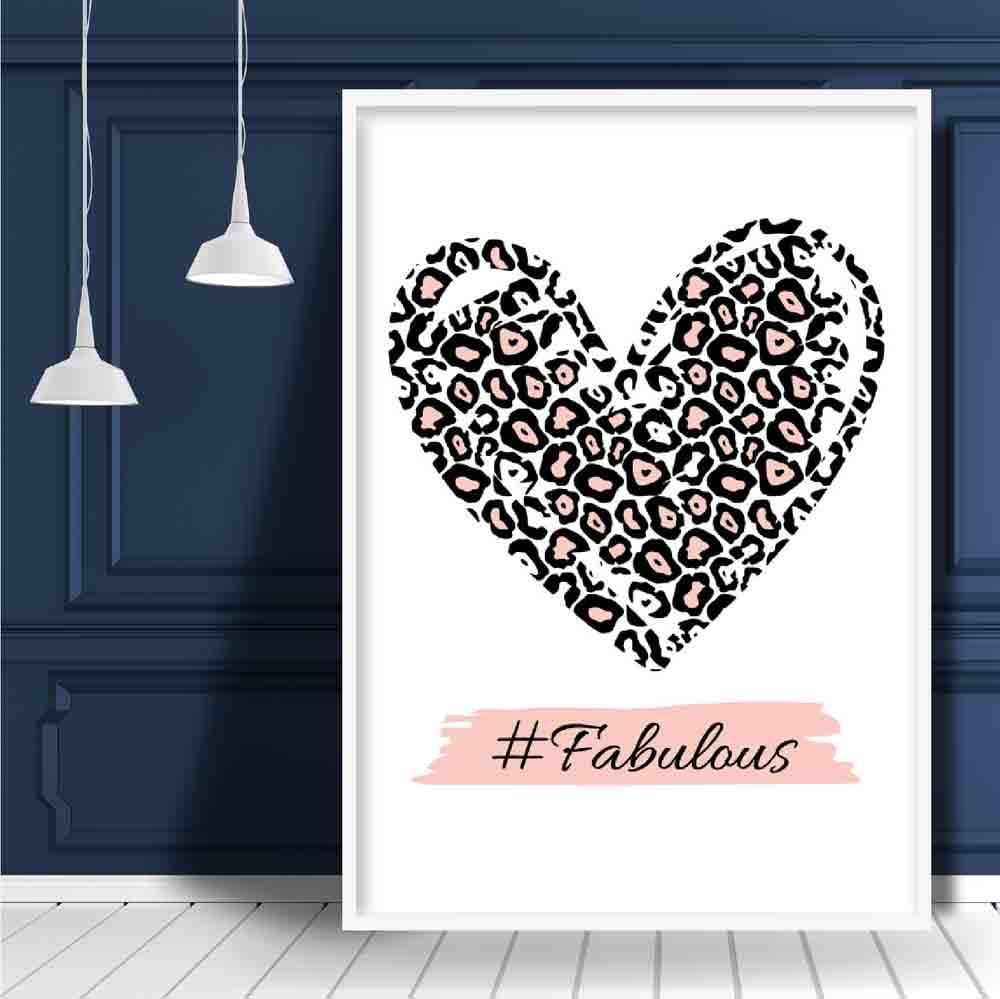 #Fabulous Pink Leopard Print Poster | Bowlift