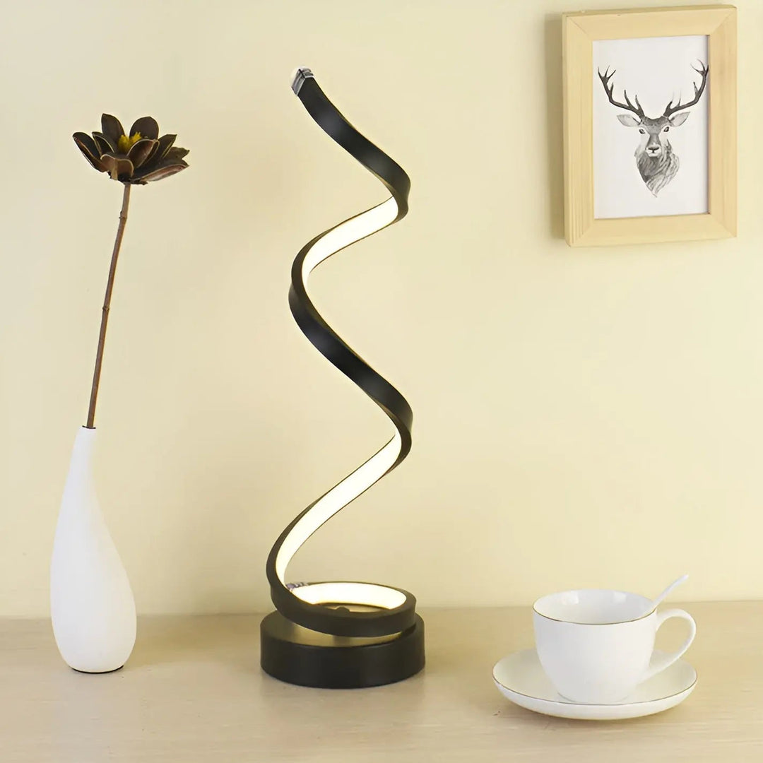 BowLift | Elegant Spiral Glow LED Desk Lamp – Energy Efficient, Sustainable & Eye-Friendly Design