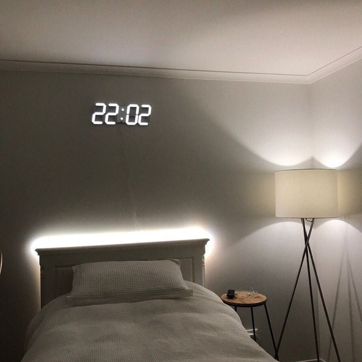 BowLift | Digital 3D LED Wall Clock – Modern design with dimming function and optimal visibility