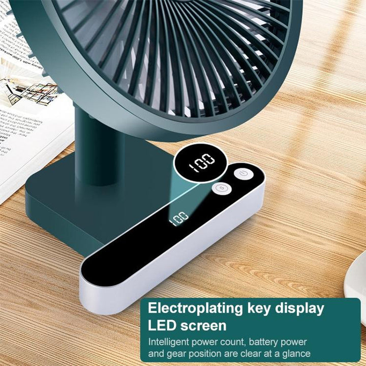 F702 Automatic Shaking Desktop Electric Fan with LED Display | Bowlift