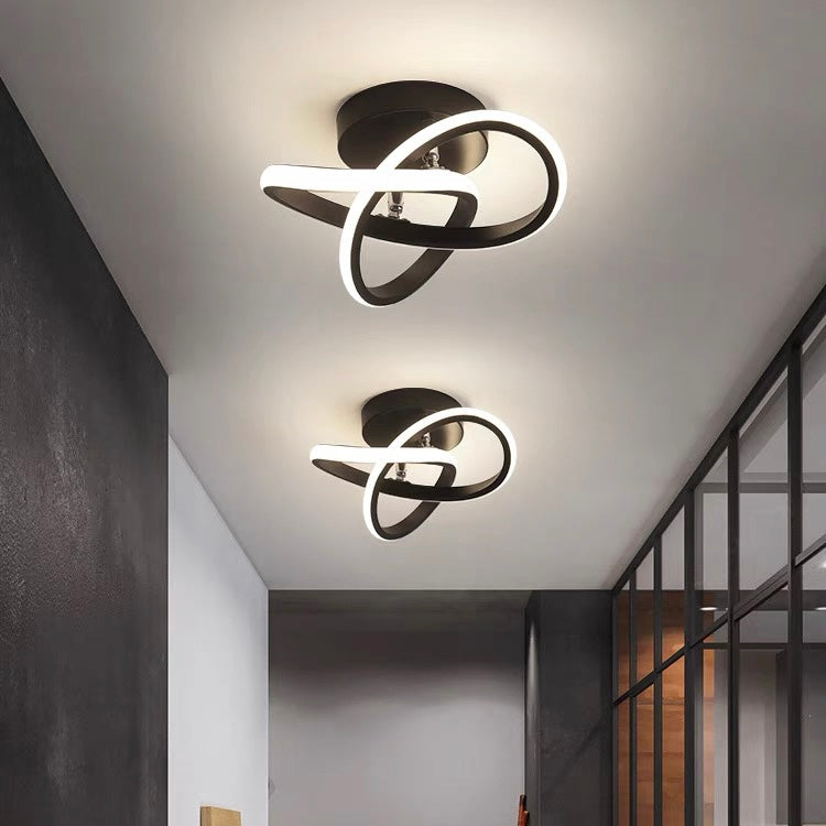 BowLift | Ceiling Light with LED Black Metal Frame