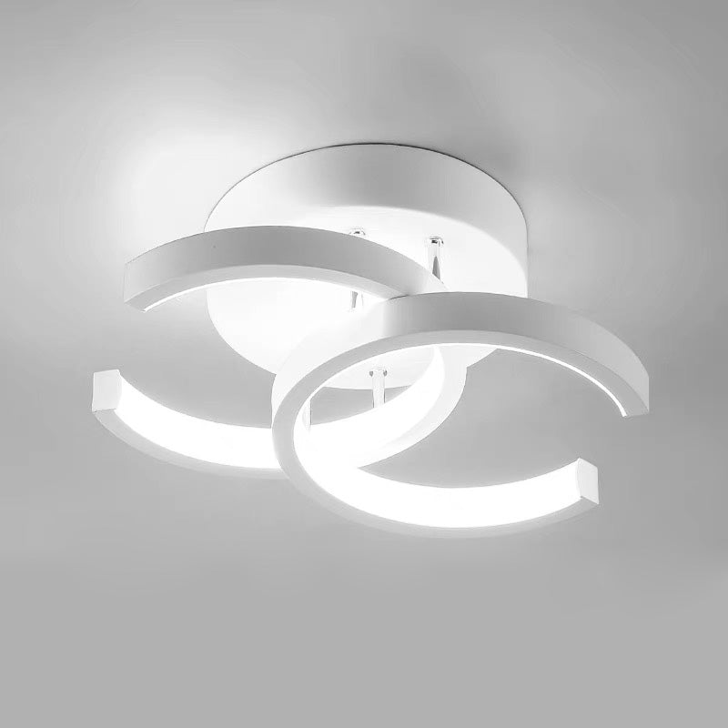 BowLift | Ceiling Light with LED Black Metal Frame