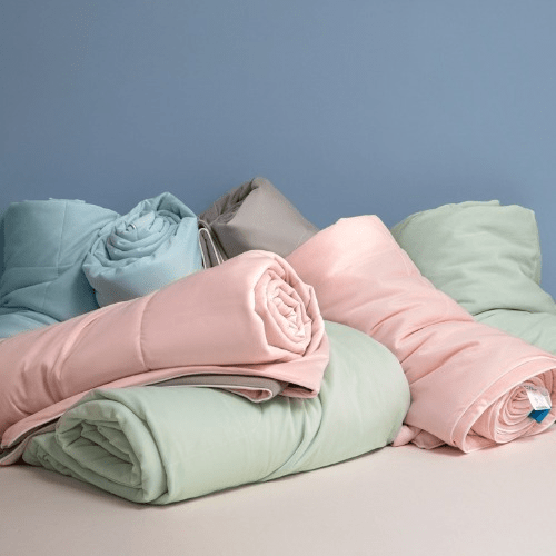 Double-Faced Two-Hue Ring-Stitched Cooling Comforter | Bowlift
