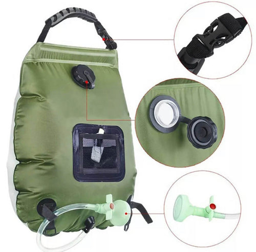 ZonFlow Foldable Outdoor Shower Bag – 20L Solar Heating | Bowlift
