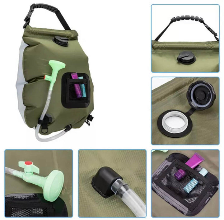 BowLift | ZonFlow Foldable Outdoor Shower Bag – 20L Solar Heating