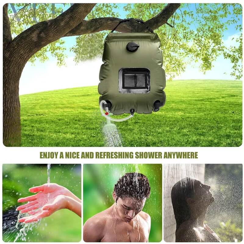 ZonFlow Foldable Outdoor Shower Bag – 20L Solar Heating | Bowlift