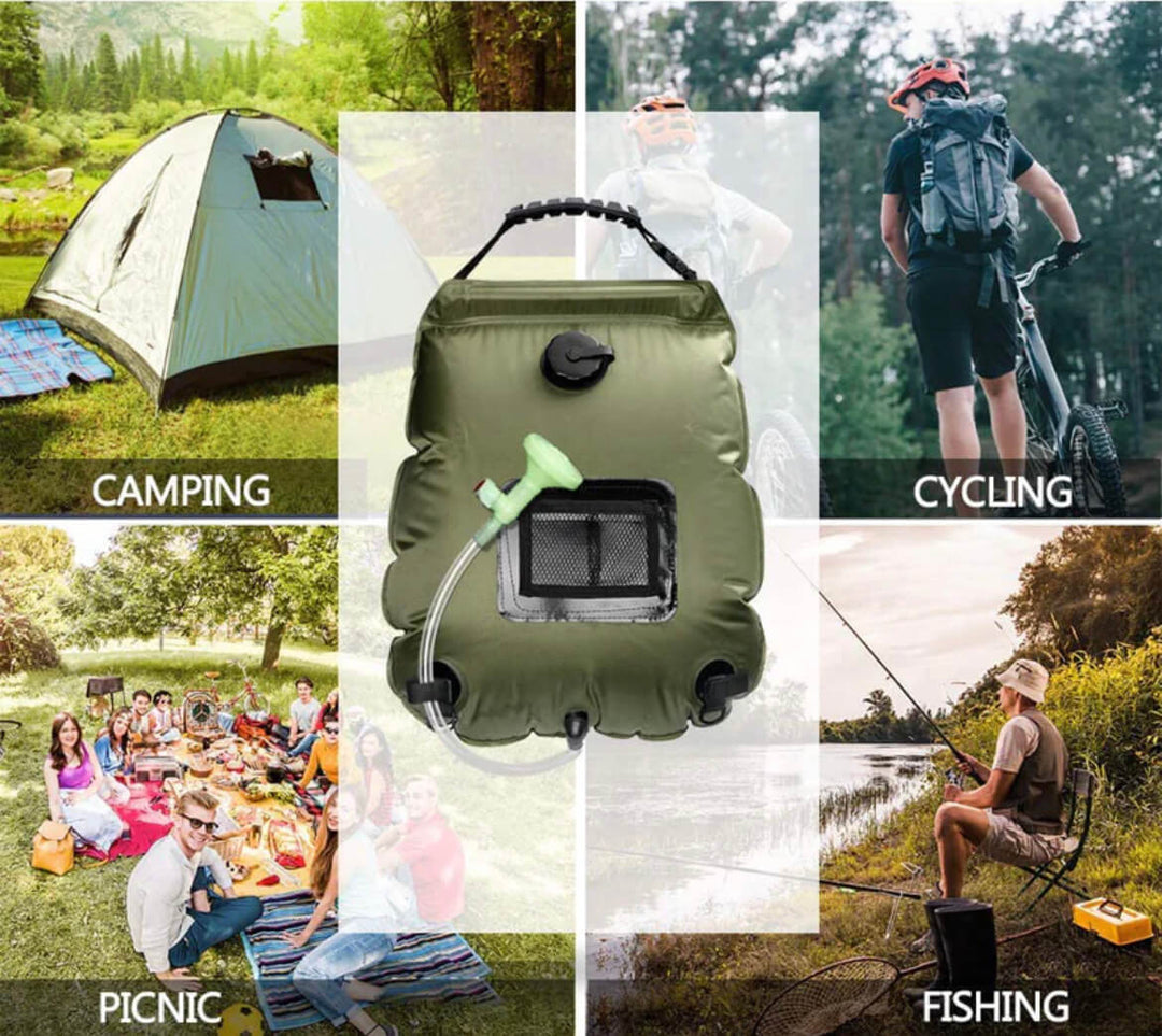 ZonFlow Foldable Outdoor Shower Bag – 20L Solar Heating | Bowlift